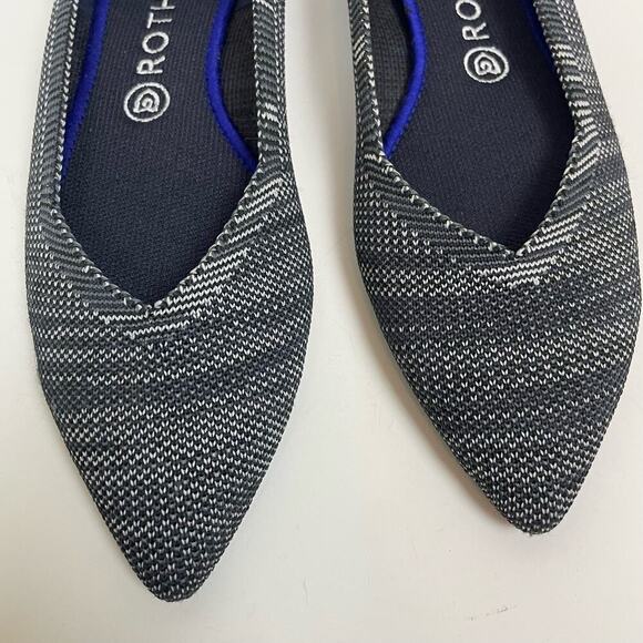 Rothy's The Point Flats Women's 9.5W Granite Heather Gray Pointed Toe - Picture 8 of 8